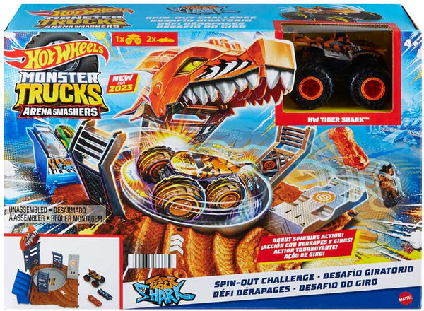 Hot Wheels Monster Trucks Arena Smashers Spin-Out Playset