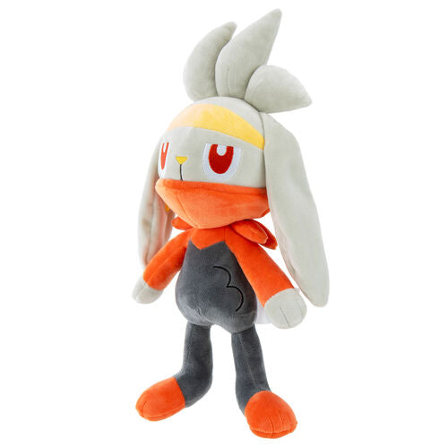 Pokemon Raboot plush toy angled view