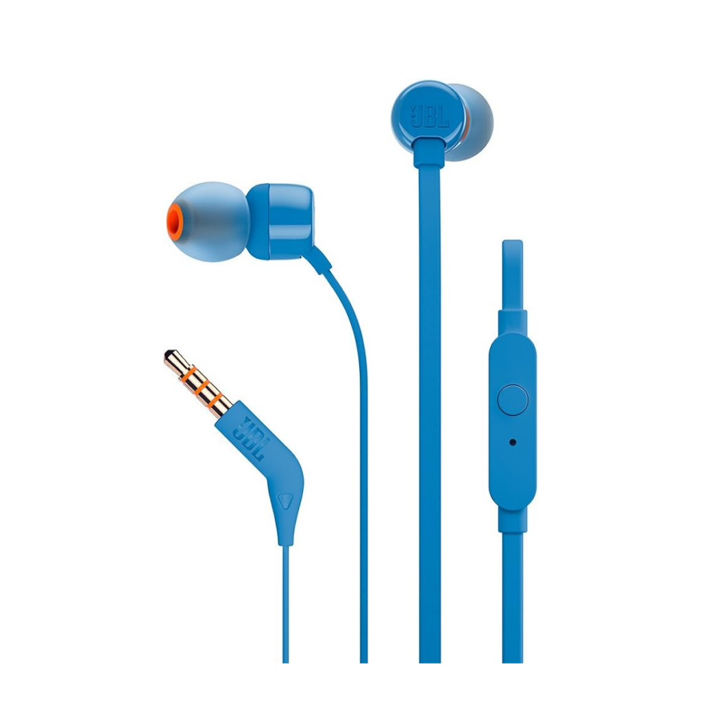 JBL T160 Blue wired in-ear headphones main view