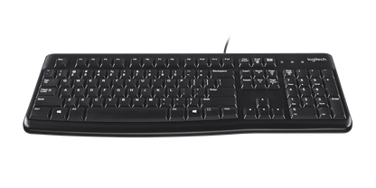 Logitech K120 wired keyboard angled view