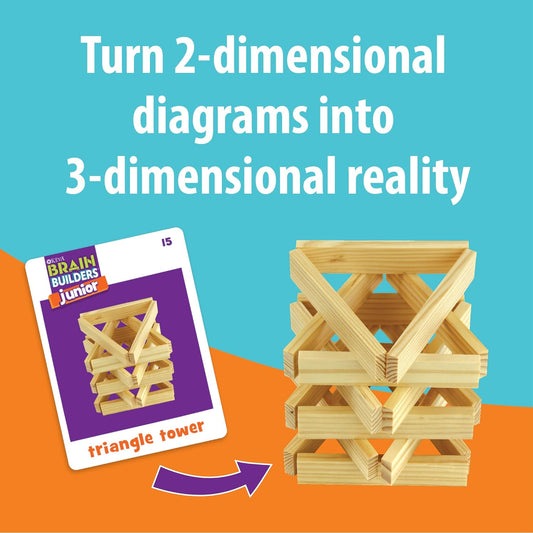KEVA Brain Builders Junior 2D to 3D example image