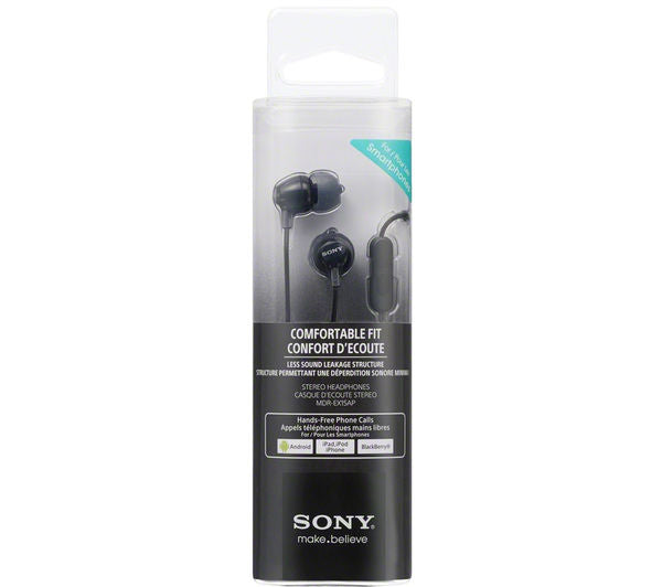 Sony MDR-EX15AP In-Ear Headphones with Microphone - Black