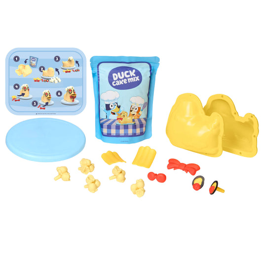 Little Tikes Creative Chefs Bluey Duck Cake Kit contents