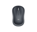 Logitech M185 wireless mouse in grey - top angle