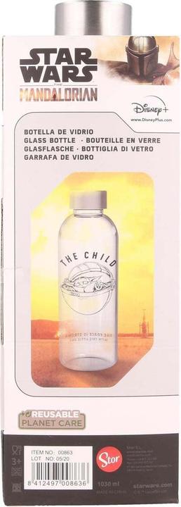 The Mandalorian The Child glass bottle packaging