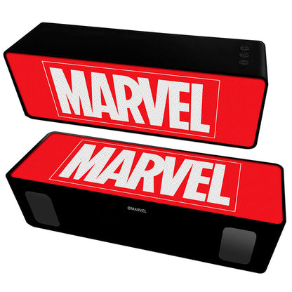 Marvel wireless portable speaker front and rear