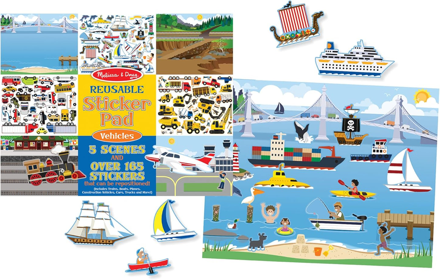 Melissa & Doug Reusable Sticker Pad Vehicles cover