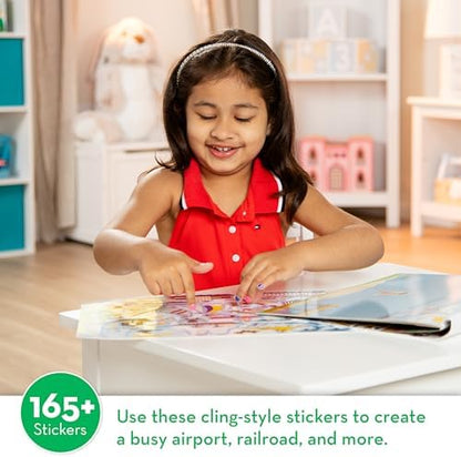 Melissa & Doug Reusable Sticker Pad Vehicles activity scenes