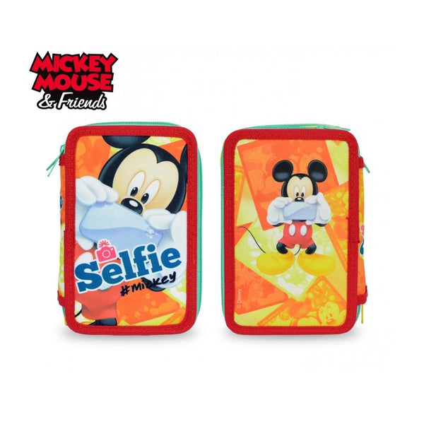 PENCIL CASE MICKEY DISNEY SELFIE TRIPLE DECK