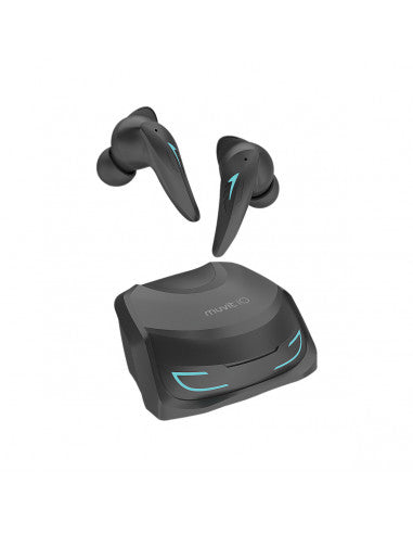 Muvit iO Smart True Wireless Gaming ENC/ANC (Noise Cancellation) Black LED Earphones