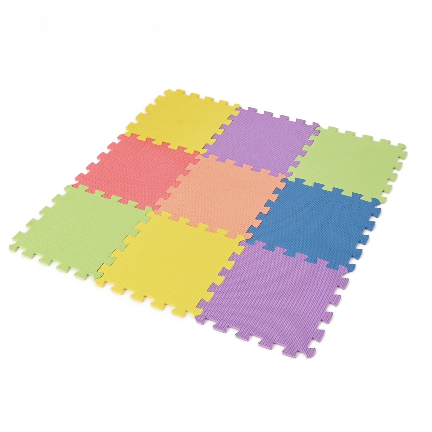 M.Y 9 piece EVA interlocking playmats laid out