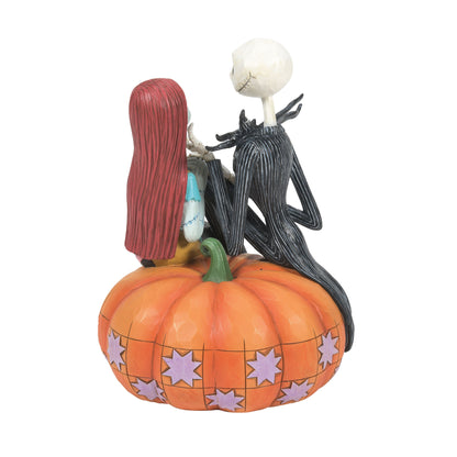 Enesco: Disney Nightmare Before Christmas Jack and Sally on Pumpkin