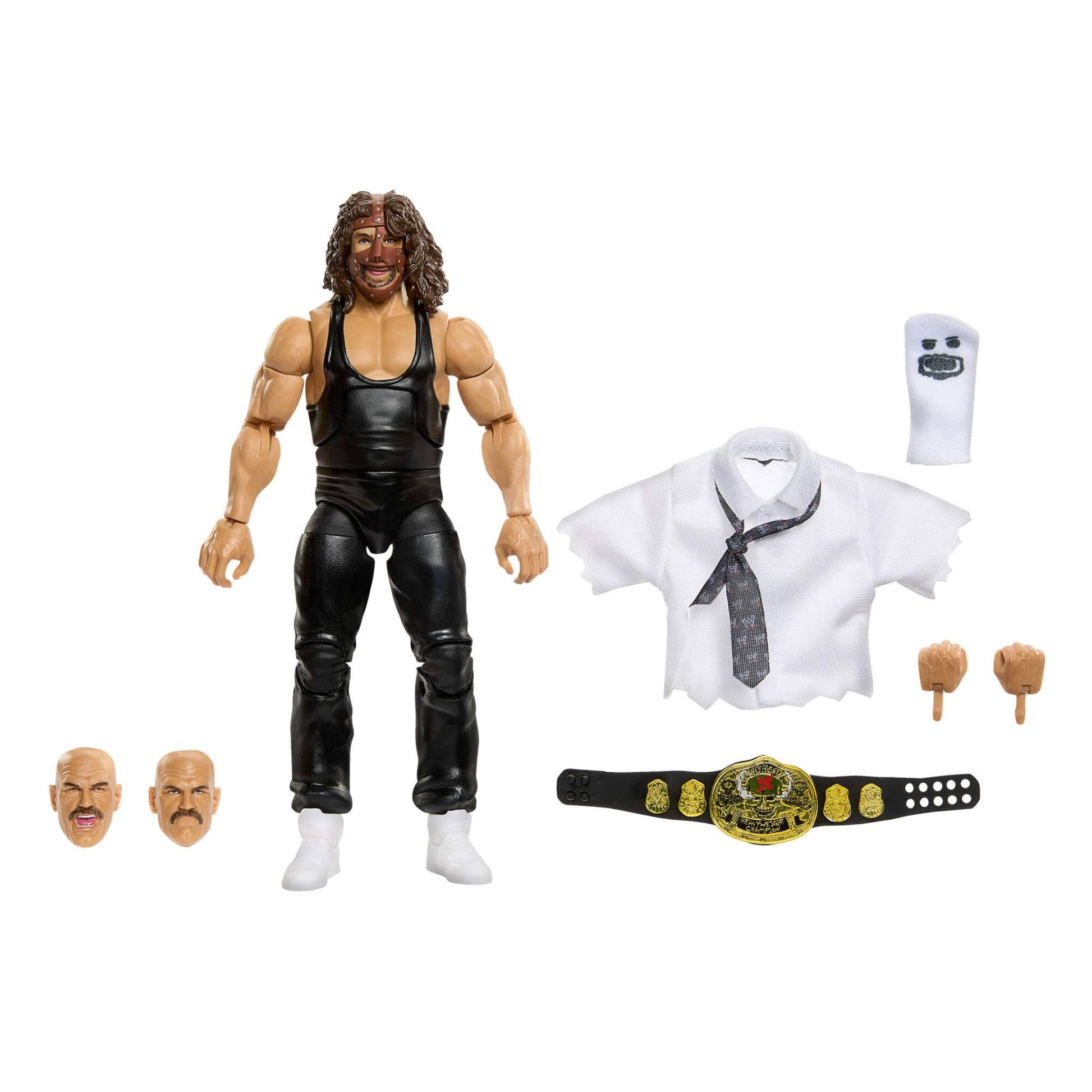 WWE Elite PLE SummerSlam 6" Figure #3: Mankind with Jesse Ventura Build-a-Figure Parts