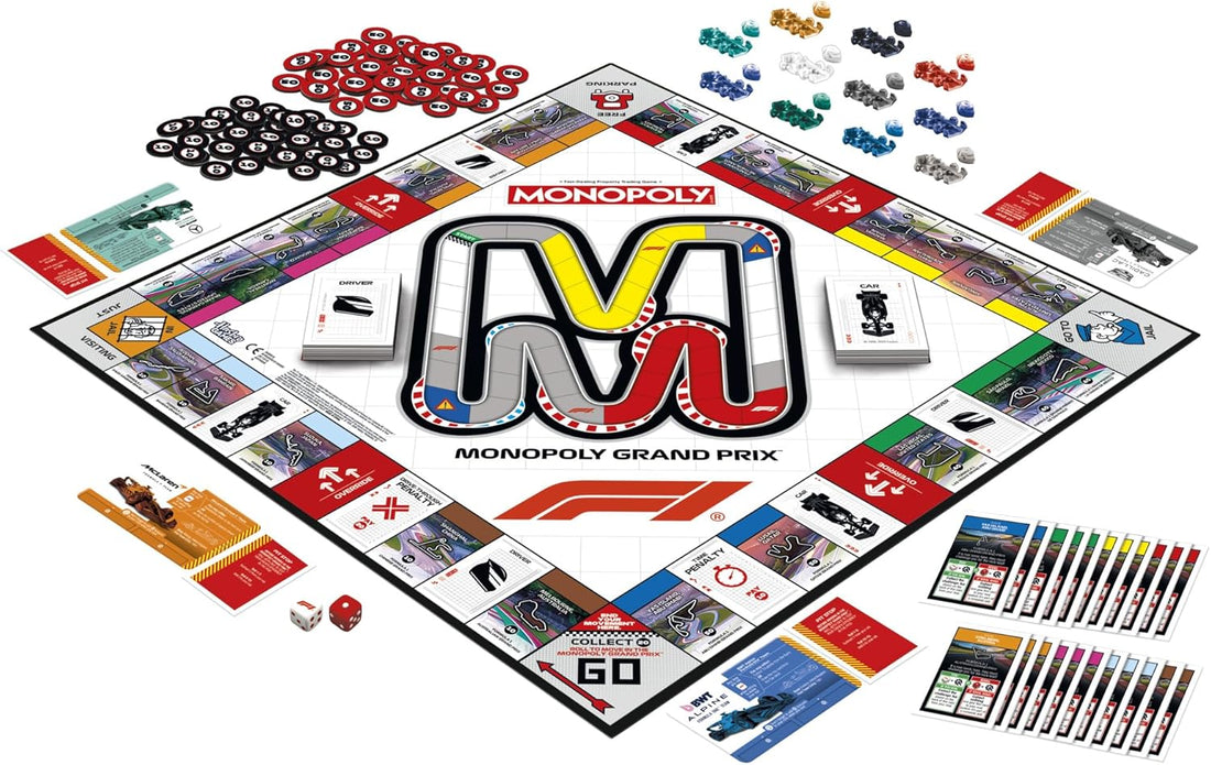 Monopoly Formula 1 Board Game - Monopoly F1 Edition Board Game | Officially Licensed FORMULA 1 Game | Family Games for Kids, Teens and Adults | 2-6 players | 45 Mins. | Ages 8+ - English Version