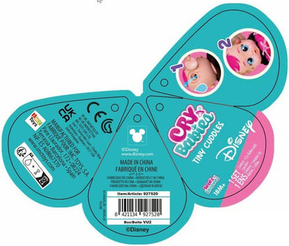 Cry Babies Tiny Cuddles Disney Angel Doll - Cry Babies Tiny Cuddles Disney Angel Lilo & Stitch Pluche pop, huilende echte tranen, speelgoedcadeau voor kinderen en meisjes vanaf 18 maanden
