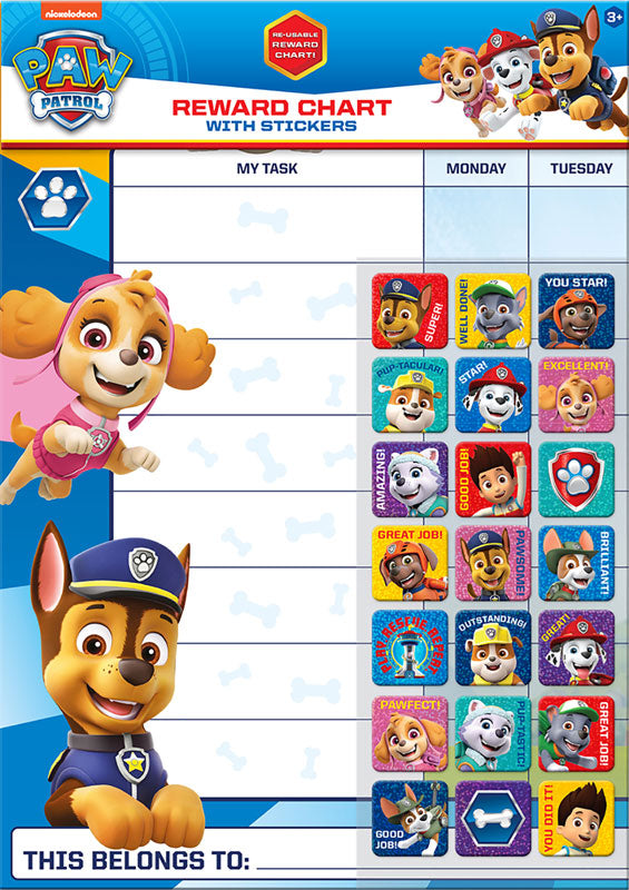 PAW Patrol: Reward Chart and Stickers