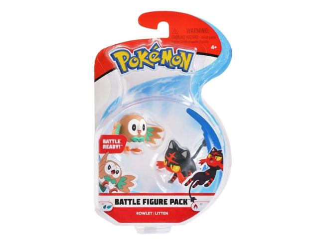 Pokemon Battle Figure Pack Rowlet and Litten packaging