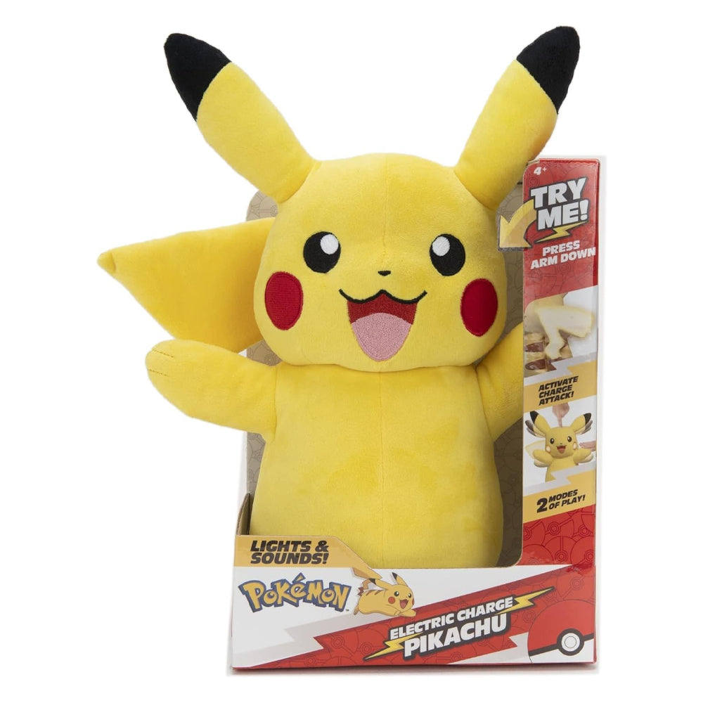 Pokemon Electric Charge Pikachu plush interactive play