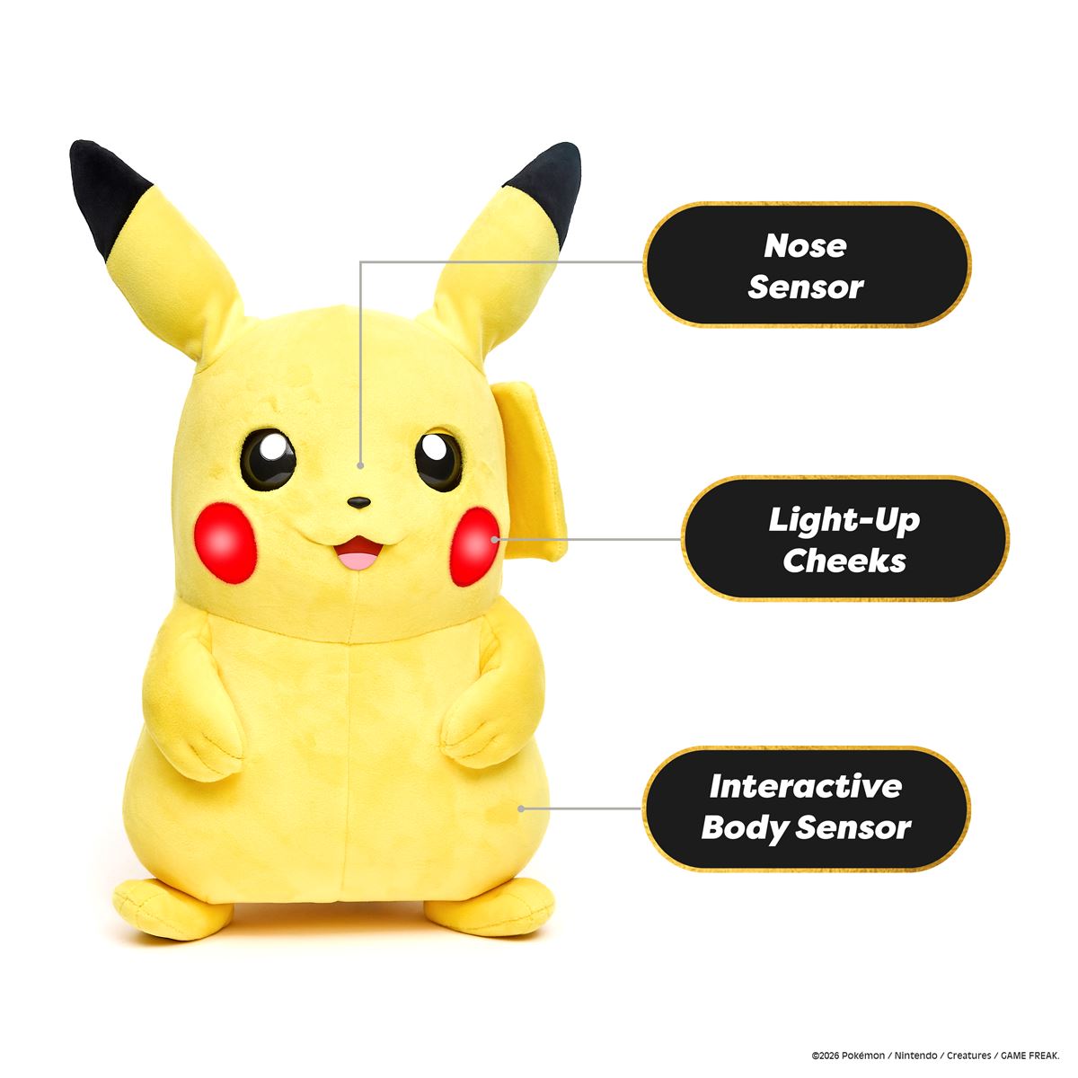 Pokemon Pikachu Puppetronic by RealFX sensors and light-up cheeks