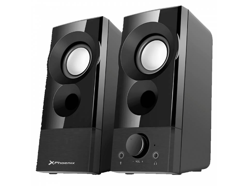 Phoenix PrivateSound Speakers 6W RMS Jack + USB Connection Headphone and Microphone Connector