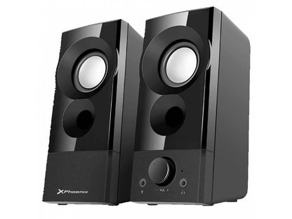 Phoenix PrivateSound Speakers 6W RMS Jack + USB Connection Headphone and Microphone Connector