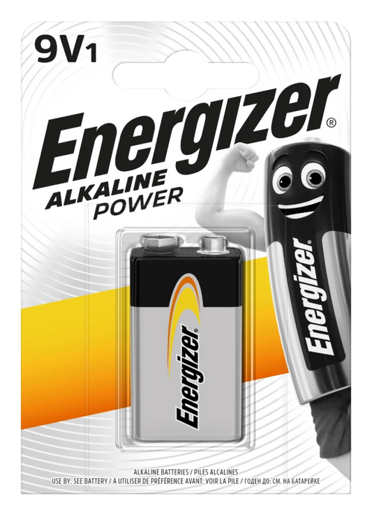 Energizer 9V Alkaline Power Batteries 1pk