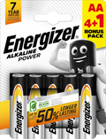 Energizer AA Alkaline Power Batteries 5pk (4+1)
