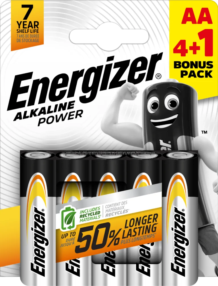 Energizer AA Alkaline Power Batteries 5pk (4+1)