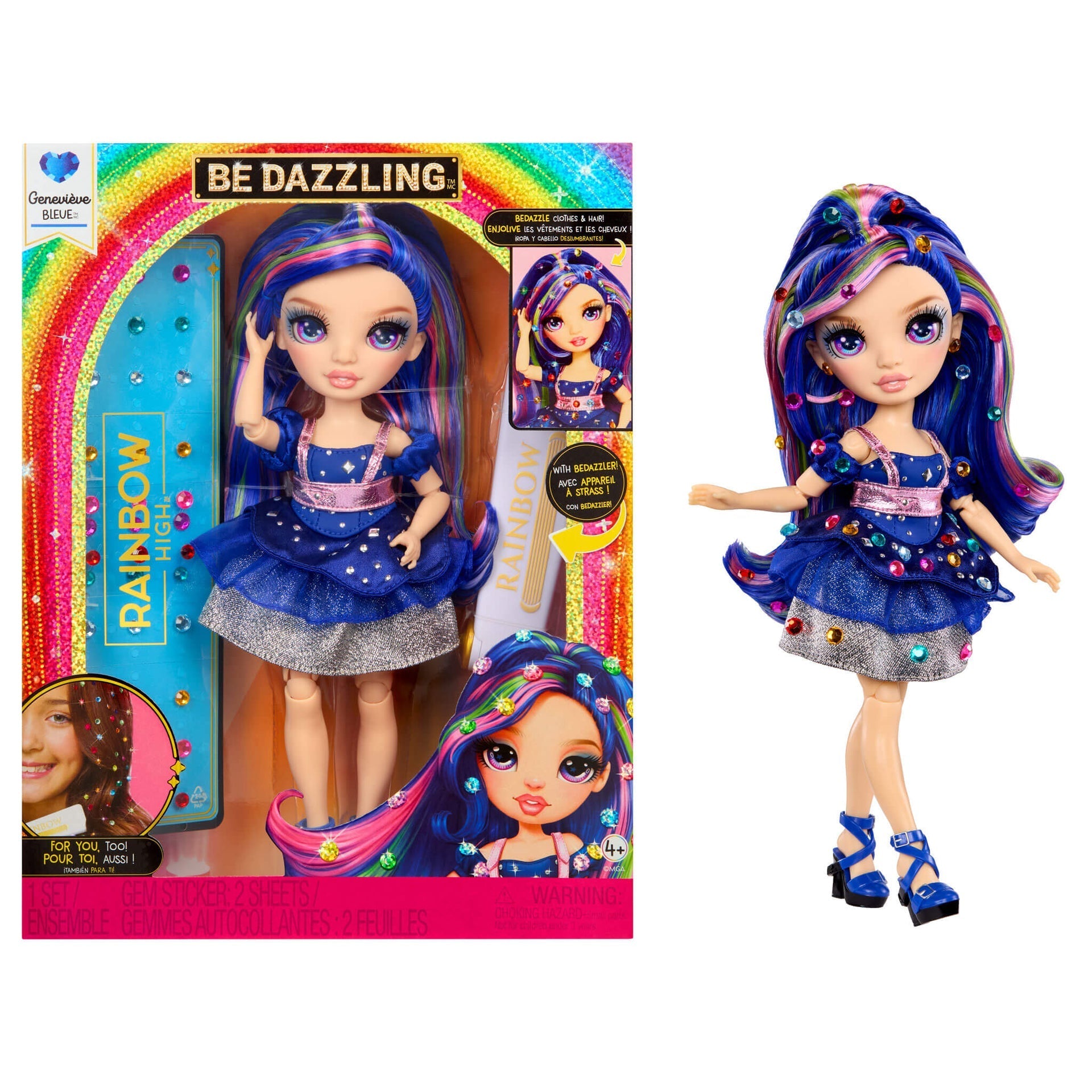 Rainbow High Be Dazzling Genevieve Bleue Blue fashion doll