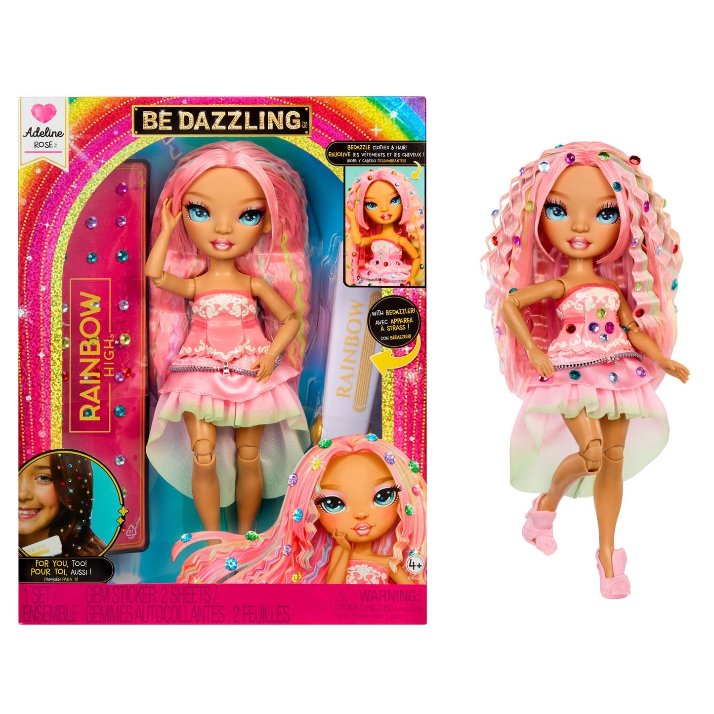Rainbow High Be Dazzling Adeline Rose Pink fashion doll
