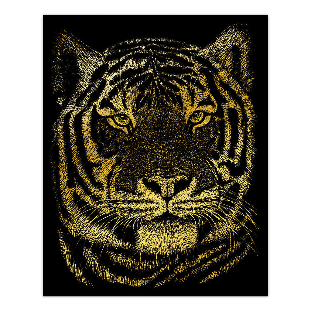Royal & Langnickel Bengal Tiger Gold Foil Engraving Art board