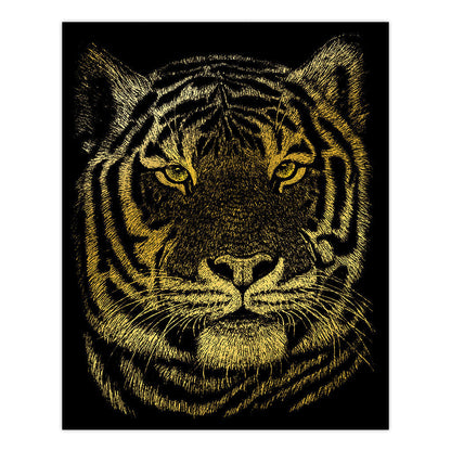 Royal & Langnickel Bengal Tiger Gold Foil Engraving Art board