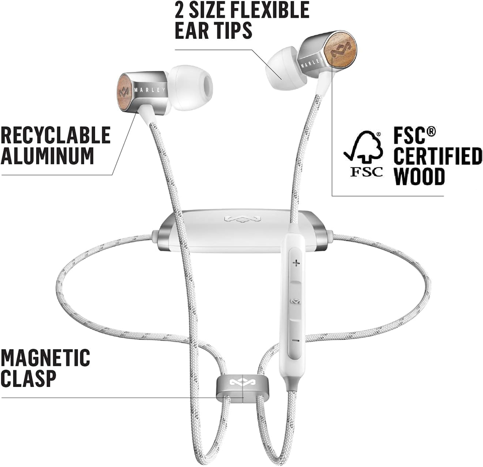 House of Marley: Uplift 2 Wireless / Bluetooth Silver Headphones