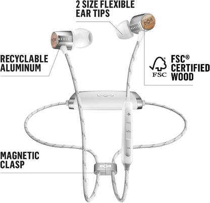 House of Marley: Uplift 2 Wireless / Bluetooth Silver Headphones