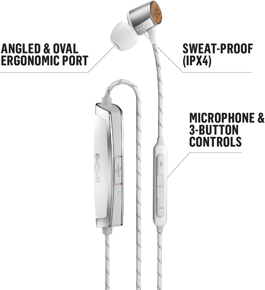 House of Marley: Uplift 2 Wireless / Bluetooth Silver Headphones