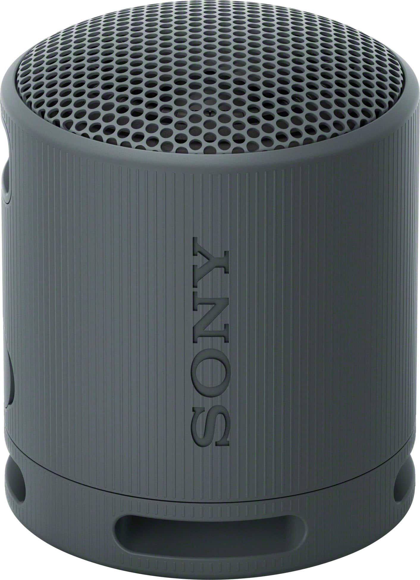 Sony SRS-XB100 black Bluetooth speaker angled view