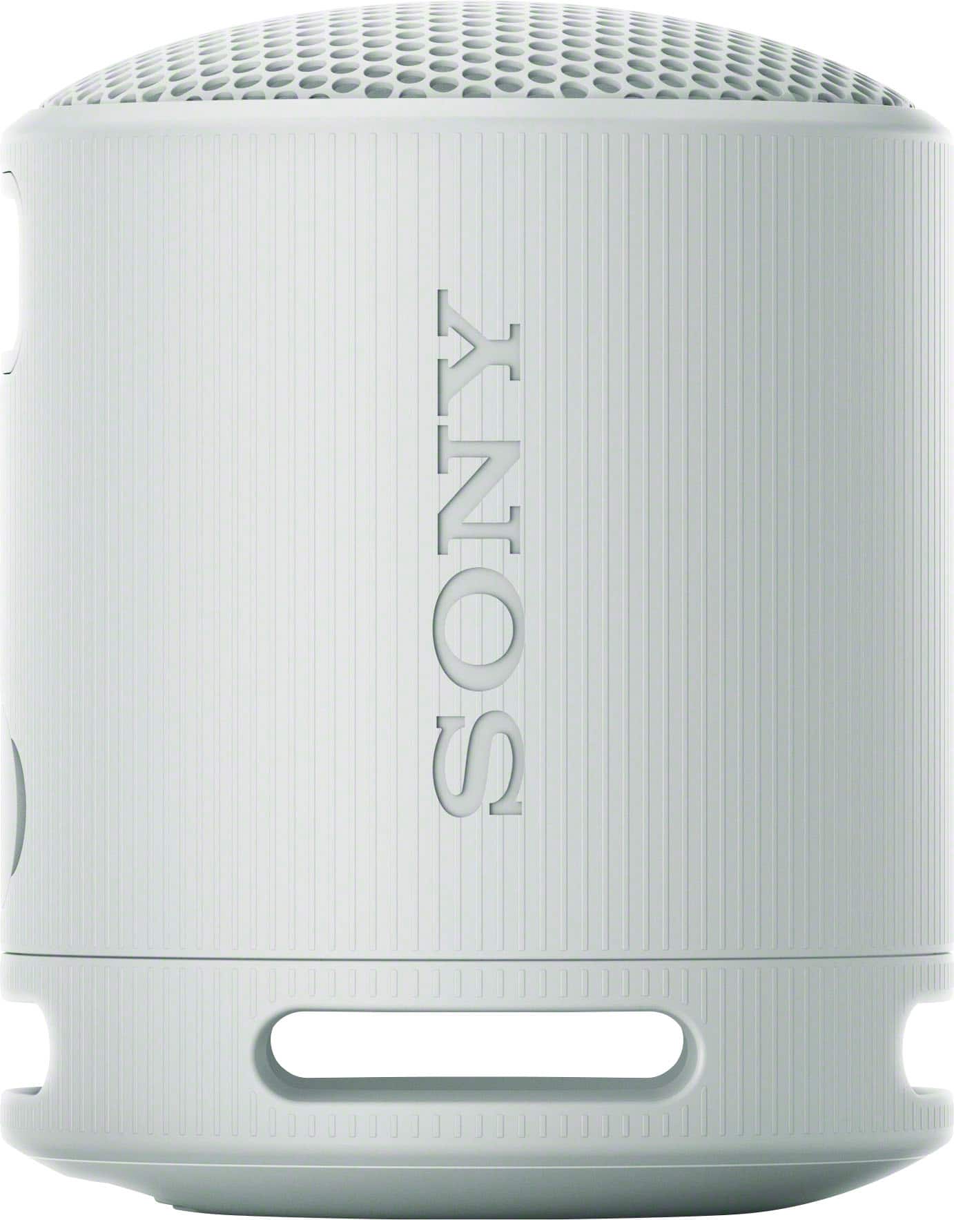 Sony SRS-XB100 light grey Bluetooth speaker front view