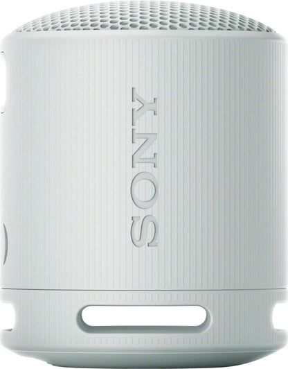 Sony SRS-XB100 light grey Bluetooth speaker front view