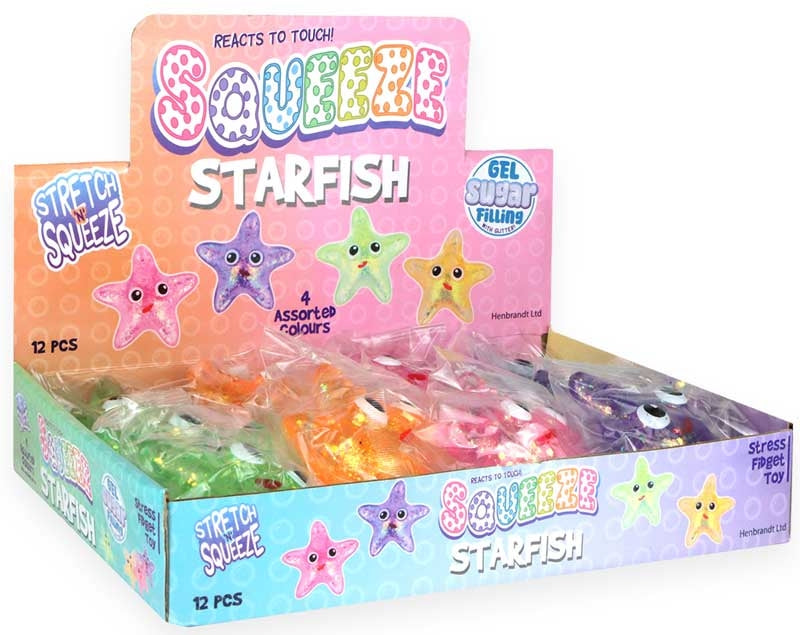 Squeeze Starfish with Sugar & Sparkle 10 cm Assorted