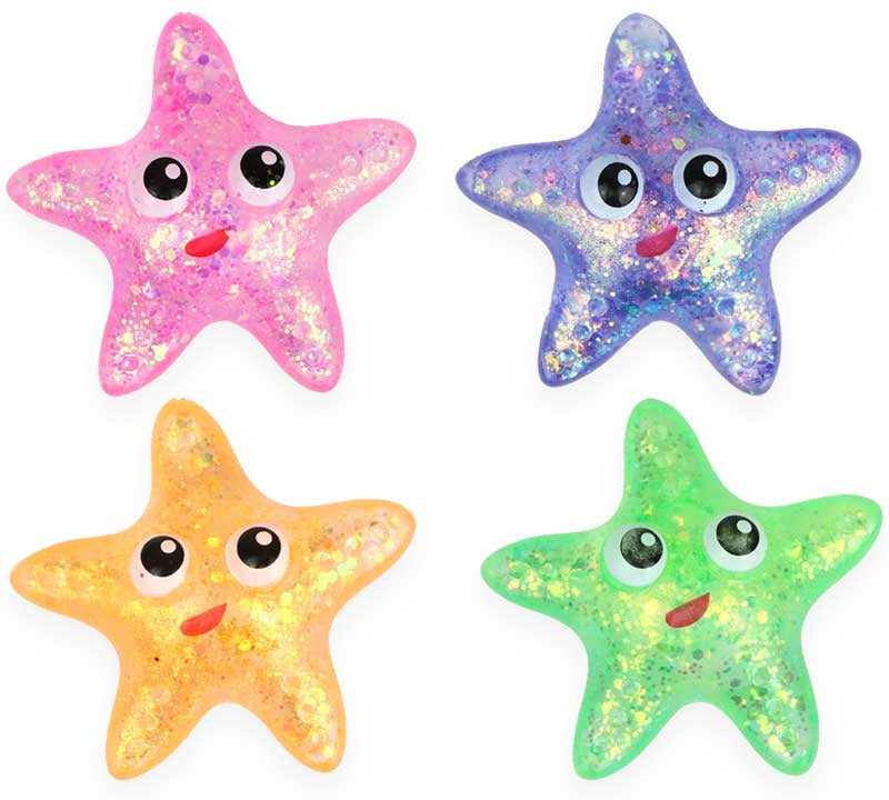 Squeeze Starfish with Sugar & Sparkle 10 cm Assorted