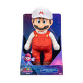 The Super Mario Galaxy Movie Fire Mario posable plush packaging