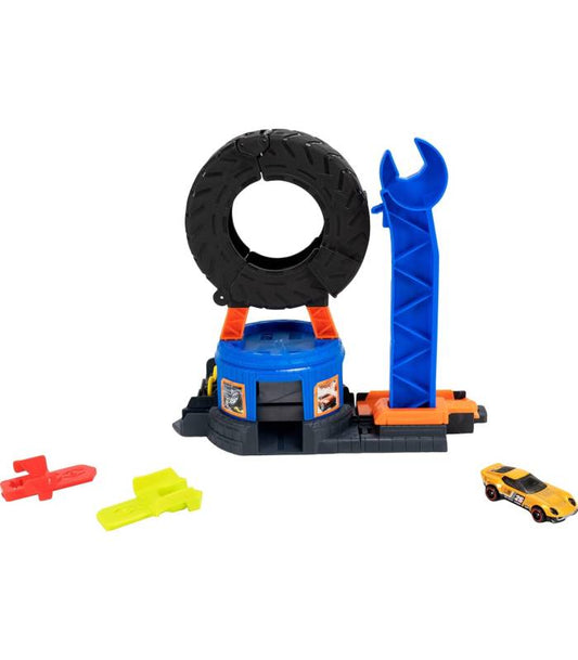 Hot Wheels City Downtown Tire Shop Playset - TIENDA DE NEUMÁTICOS JHL75 HOT WHEELS