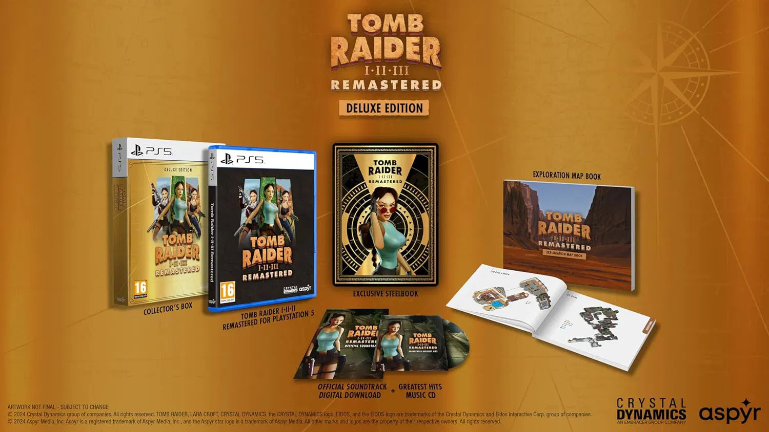 Tomb Raider I-III Remastered Starring Lara Croft [Deluxe Edition] (PlayStation 5)