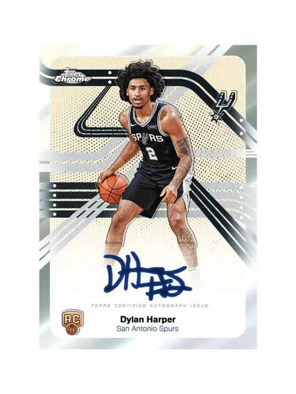 2025-26 Topps Chrome NBA Dylan Harper autograph card example