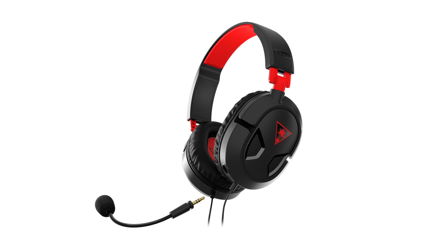 Turtle Beach Recon 50 Black/Red wired gaming headset side view