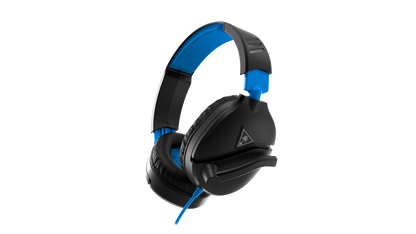 Turtle Beach Recon 70P Black/Blue wired gaming headset side view