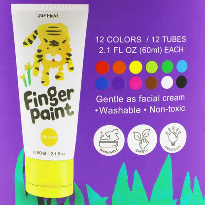 FINGER PAINT 12 COLOUR SET (JAR MELO)