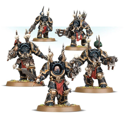 Warhammer 40,000 Chaos Space Marines Terminator Squad painted miniatures