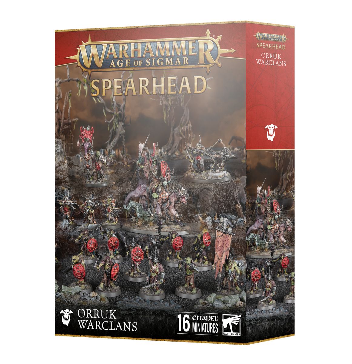 Warhammer Age of Sigmar Spearhead Orruk Warclans box art