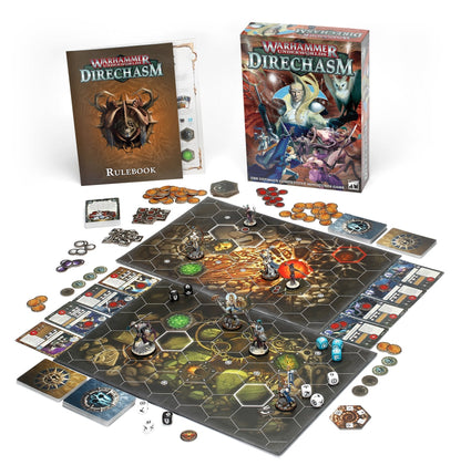 Warhammer Underworlds Direchasm core set box and contents